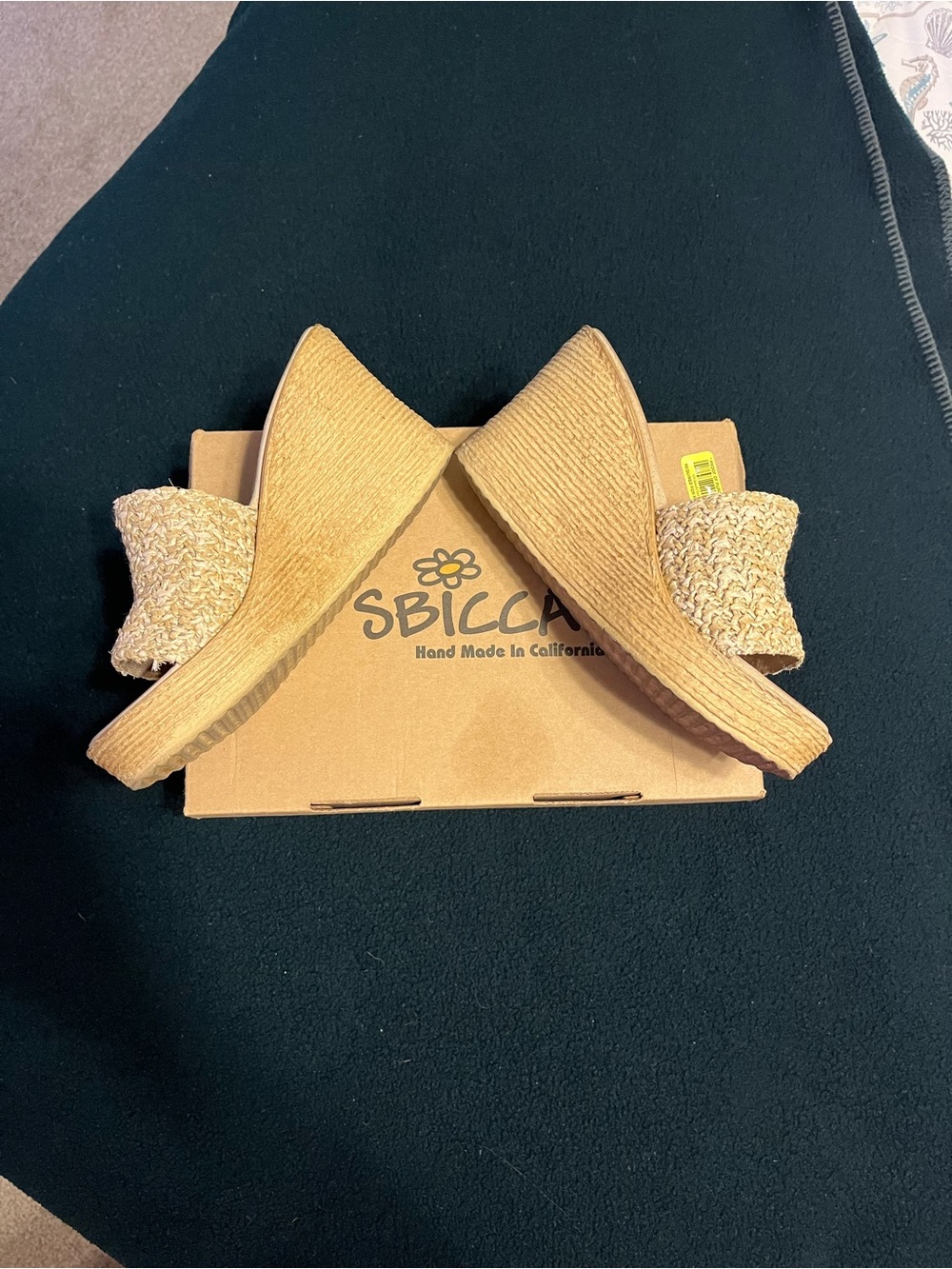 Sbicca Tan Woven Slide Mules - Picture 5 of 8